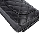 Chanel Quilted Lambskin Palladium Wallet On Chain Crossbody Bag