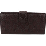 Gucci Guccissima Leather Metal Bar Continental Wallet