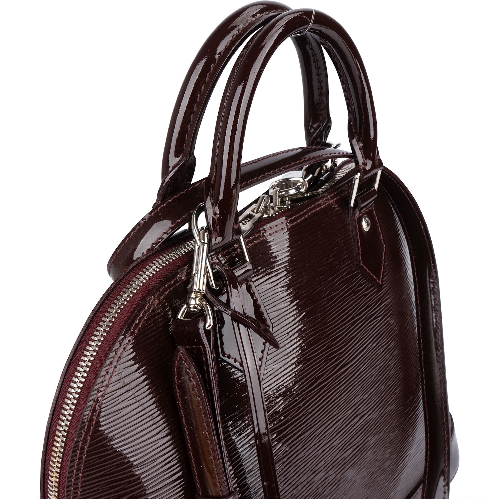 Louis Vuitton Burgundy Vernis Epi Leather Alma PM Handbag - vintageandkickz