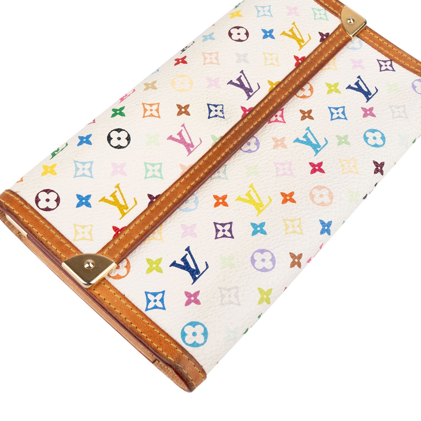 [🔄️B06 / F73] Louis Vuitton Canvas Monogram Multicolor Eliza Wallet - vintageandkickz