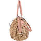 Gucci Monogram GG Canvas Pink Leather Sukey Shoulder Bag