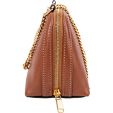 Celine Calfskin Chain Shoulder Triomphe Crossbody Bag