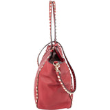 Valentino Garavani Leather Rockstud Shopper Shoulder Bag