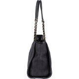 Chanel Bleu Tweed Deauville Tote Shoulder Bag