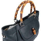 Gucci Guccissima Leather Bamboo Top Handle Tote Handbag