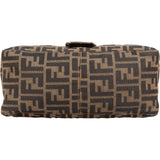Fendi Monogram FF Zucca Canvas Baguette Mamma Hobo Shoulder Bag