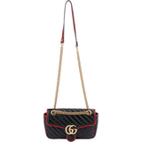 Gucci Monogram Matelassé Leather GG Marmont Crossbody Bag
