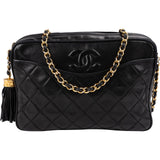 Chanel Quilted Lambskin Tassel Camera Crossbody Bag