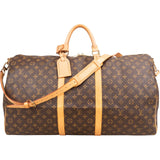 Louis Vuitton Monogram Canvas Keepall 60 Bandoulière Travel Bag