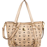 MCM Monogram Visetos Shopper Tote Shoulder Bag