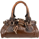 Chloé Patent Leather Paddington Handbag