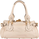 Chloé White Leather Paddington Handbag