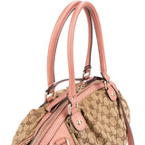 Gucci Monogram GG Canvas Pink Leather Sukey Shoulder Bag