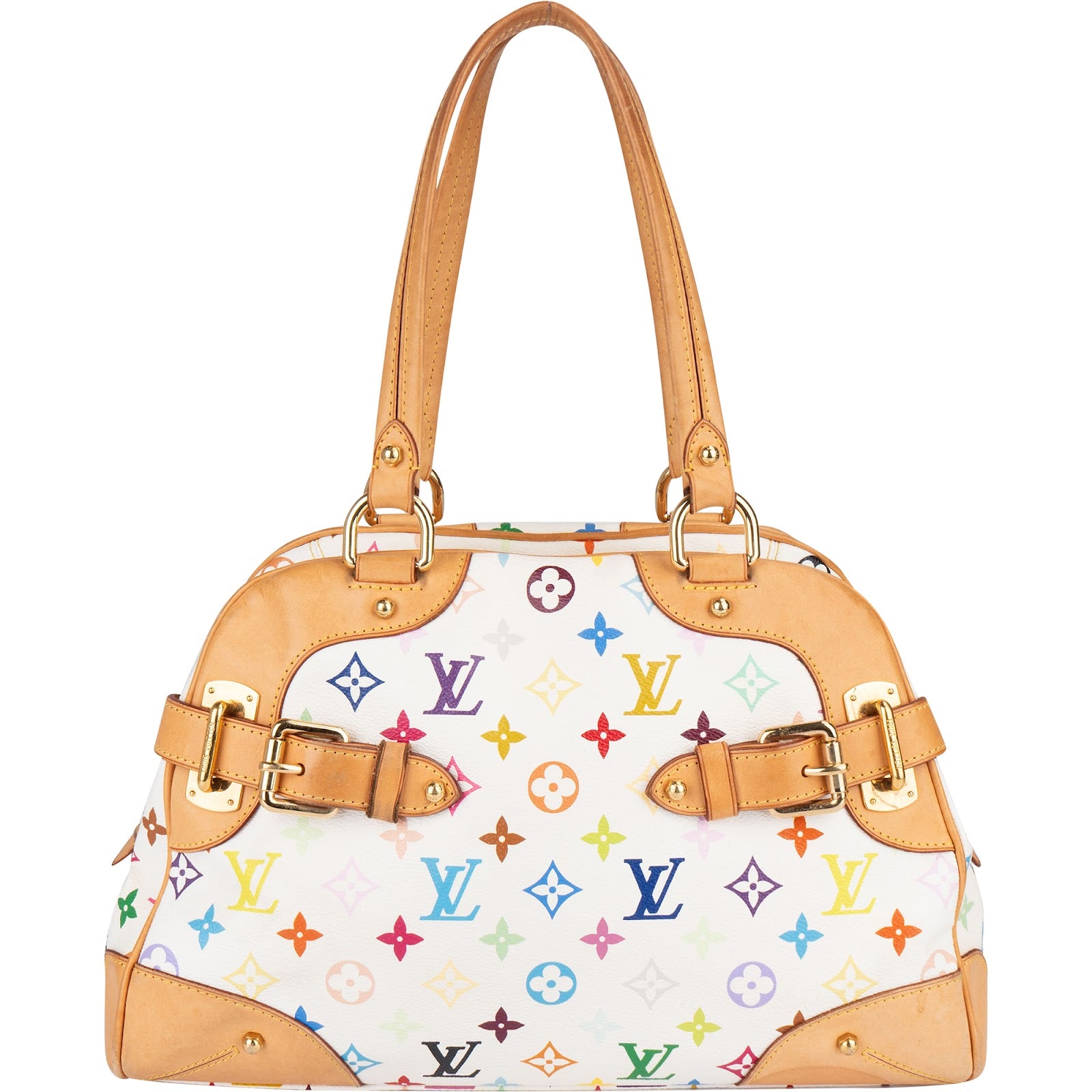 Louis Vuitton Monogram Canvas Murakami Multicolor Claudia Shoulder Bag - vintageandkickz