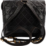 Chanel Quilted Lambskin 24K Gold Small Single Flap Backpack