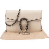 Gucci Grained Leather Dionysus Crystal Super Mini Crossbody Bag