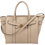Mulberry Grained Leather Zipped Bayswater Handbag