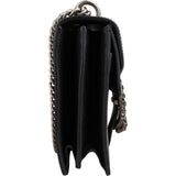 Gucci Grained Leather Crystal Dionysus Shoulder Bag