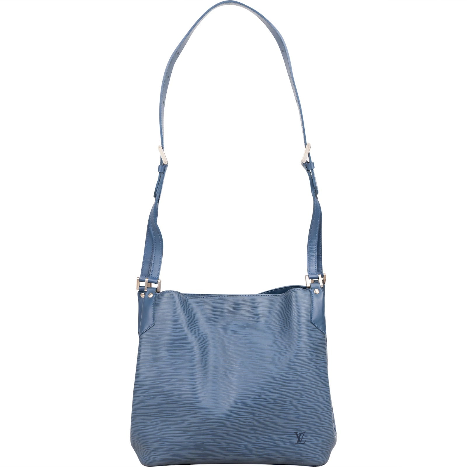 Louis Vuitton Blue Epi Leather Mandara MM Shoulder Bag - vintageandkickz