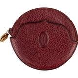 Must de Cartier Bordeaux Leather Coin Purse Wallet