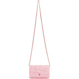 Chanel Quilted Tweed Wallet on Chain Crossbody Bag