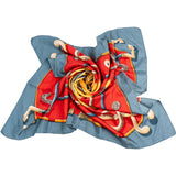 Hermès Cannes & Pommeaux Silk Carre 90 Scarf Tuch