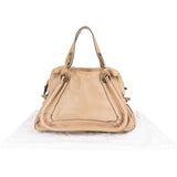 Chloé Beige Grained Leather Paraty Handbag