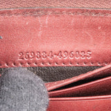 Gucci Guccissima Metallic Leather Zip Around Small Wallet