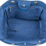 Chanel Bleu Caviar Leather Deauville Tote Shoulder Bag