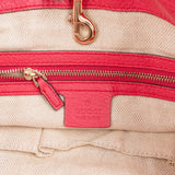 Gucci Grained Pink Leather GG Soho Chain Tote Shoulder Bag