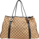 Gucci Monogram GG Interlocking G Tote Shoulder Bag