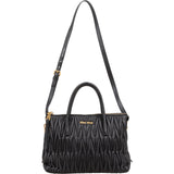 Miu Miu Black Matelassé Nappa Leather Handbag