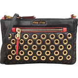 Miu Miu Quilted Leather Eyelet Crossbody Bag