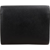 Prada Saffiano Leather Round Lock Flap Small Crossbody Bag