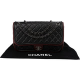 Chanel Quilted Lambskin Bicolor Jumbo Single Flap Shoulder Bag