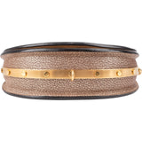 Chloé Metallic Grained Leather Nile Bracelet Minaudière Crossbody Handbag