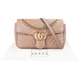 Gucci Matelassé Leather GG Marmont Crossbody Bag