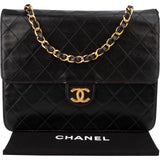 Chanel Quilted Lambskin 24K Gold Single Flap Shoulder Bag