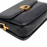 Celine Navy Boxcalf Leather Horse Carriage Triomphe Shoulder Bag