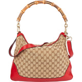 Gucci Monogram GG Bamboo Hobo Shoulder Bag