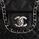 Chanel Quilted Lambskin Palladium Single Flap Shoulder Bag