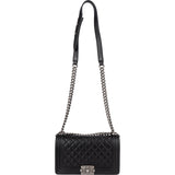 Chanel Quilted Lambskin CC Boy Single Flap Crossbody Bag