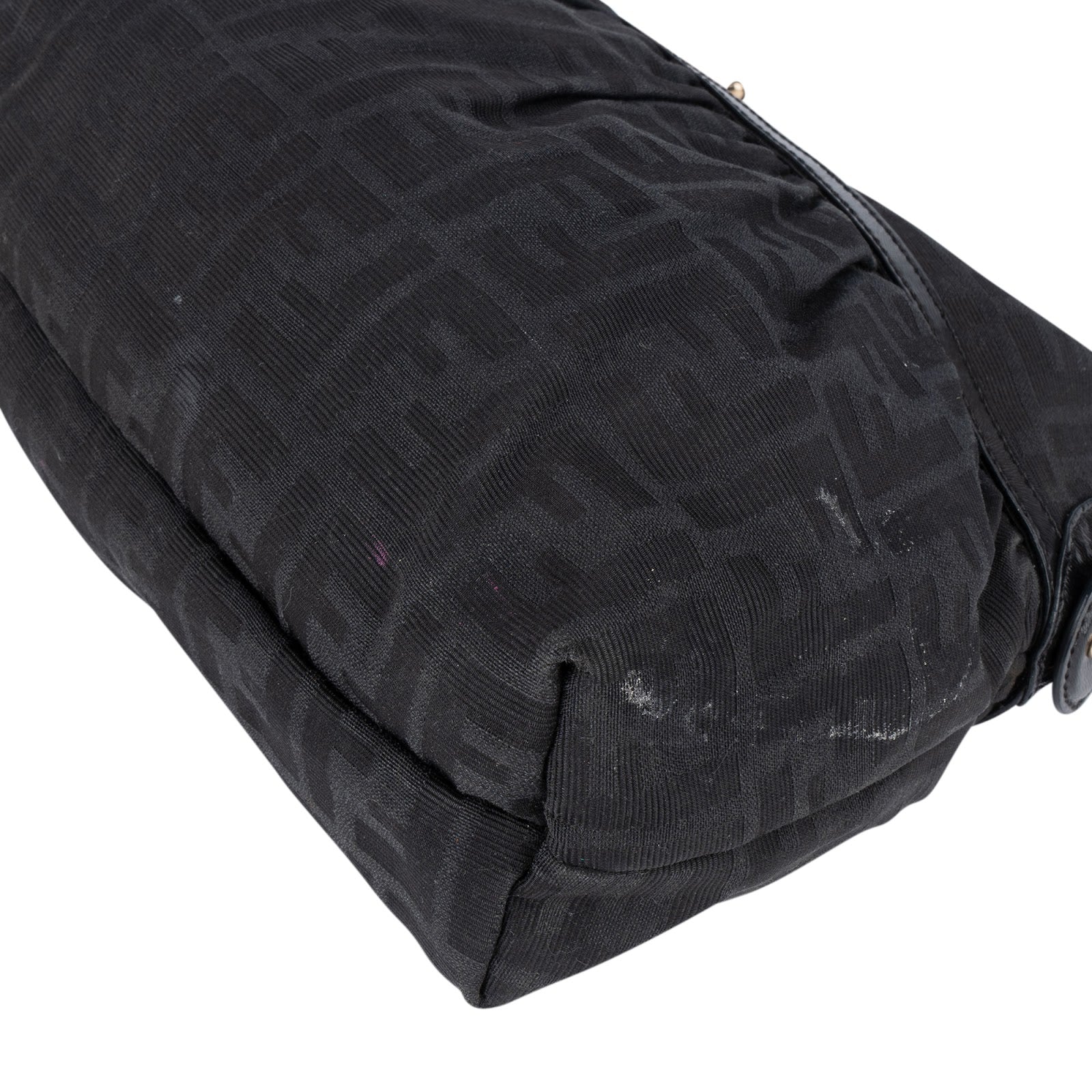 Fendi Monogram Zucca Canvas Chef Hobo Shoulder Bag - vintageandkickz