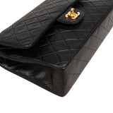 Chanel Quilted Lambskin Medium 24K Gold Double Flap Shoulder Bag