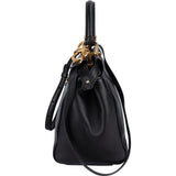 Fendi Black Leather Mini Peekaboo Handbag