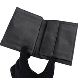 Prada Black Saffiano Leather Triangle Trifold Wallet