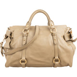Miu Miu Vitello Lux Leather Bow Handbag