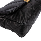 Chanel 19 Quilted Lambskin Leather Maxi Single Flap Shoulder Bag