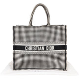 Christian Dior Houndstooth Monogram Canvas Book Tote Handbag