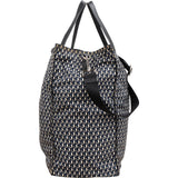 Prada Tessuto Stampato Monogram Saffiano Leather Tote Hobo Handbag